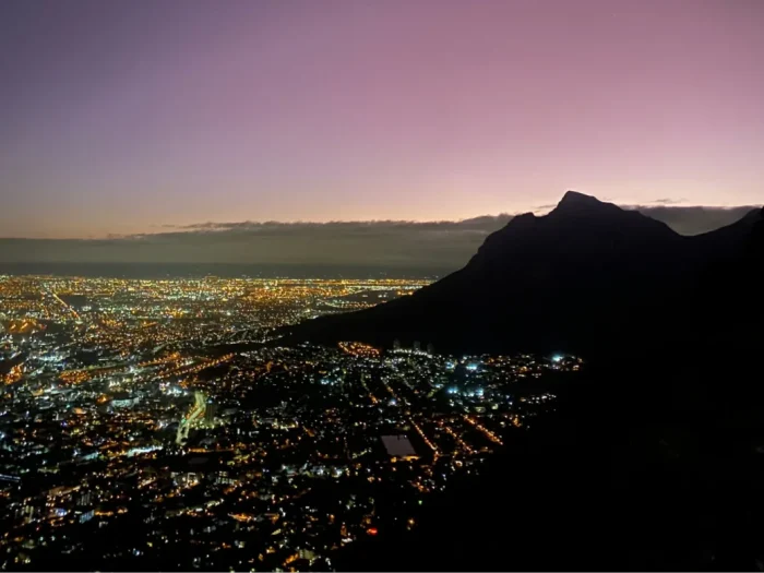 南アフリカの夜景